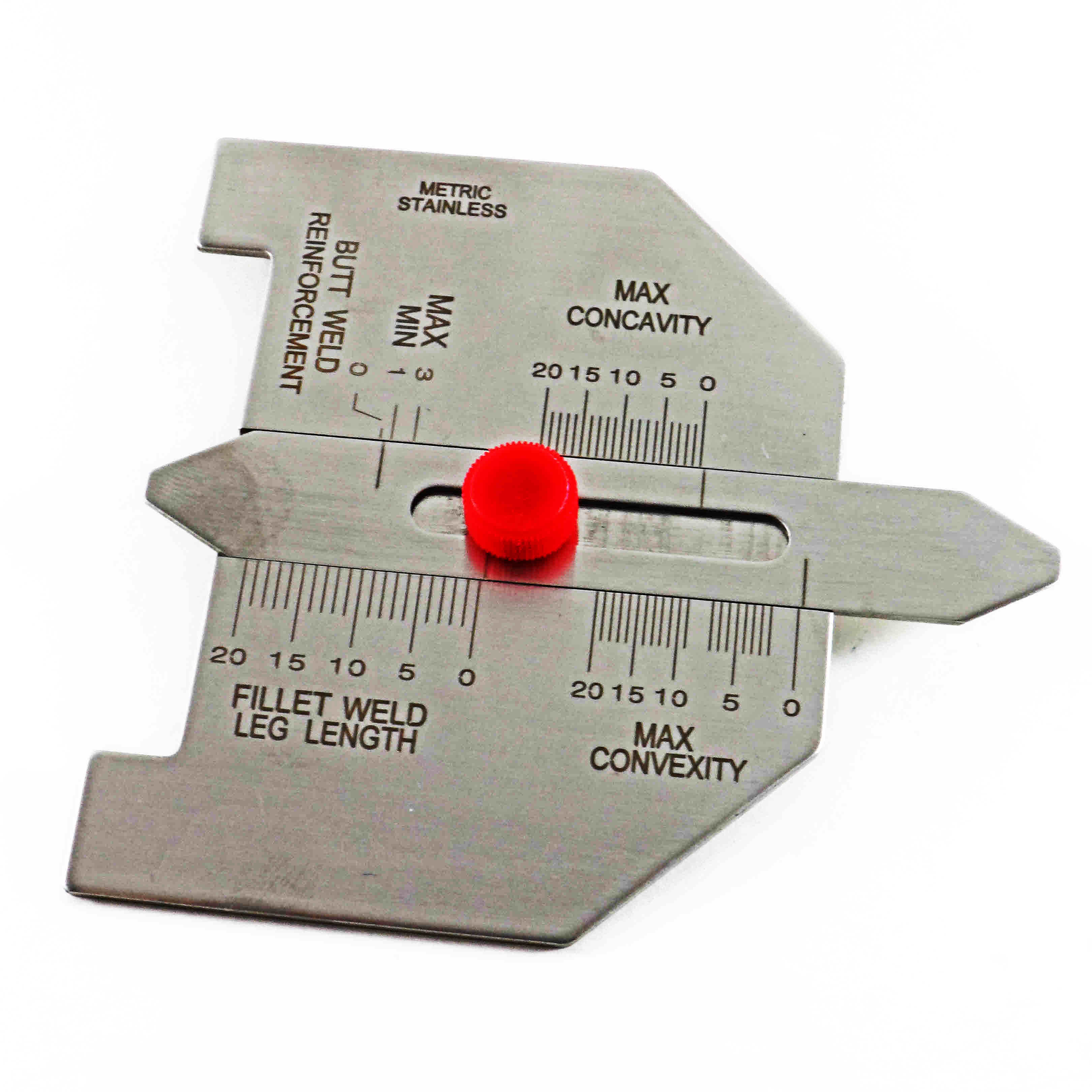 WeldingStop Pocket Fillet Weld Gauge - Metric, Stainless Steel, 5.0-18.0mm, With Key Chain