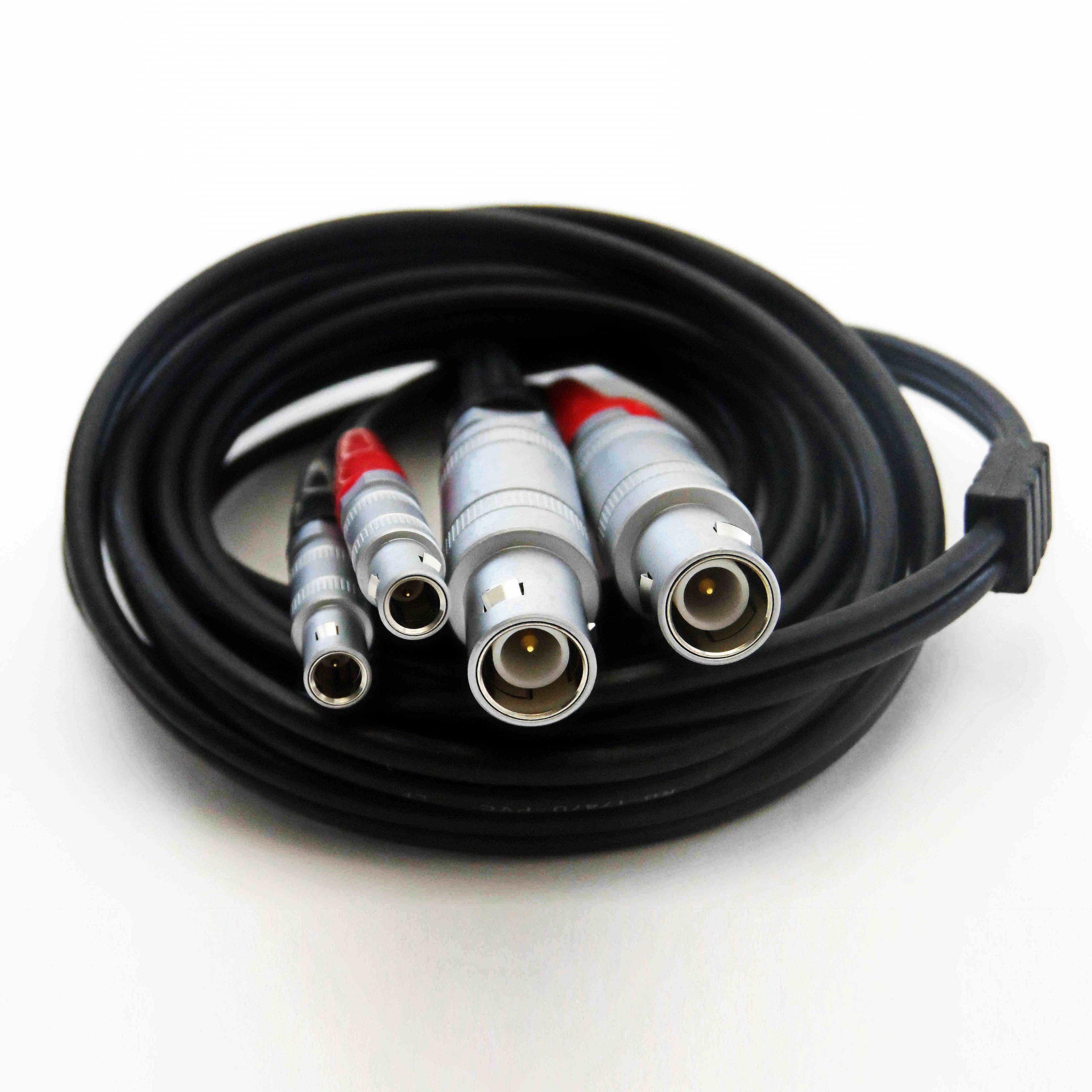 Lemo to Mini-Lemo Twin UT Probe Lead