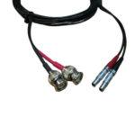 BNC to Mini-Lemo Twin UT Probe Lead (LEA/0043)